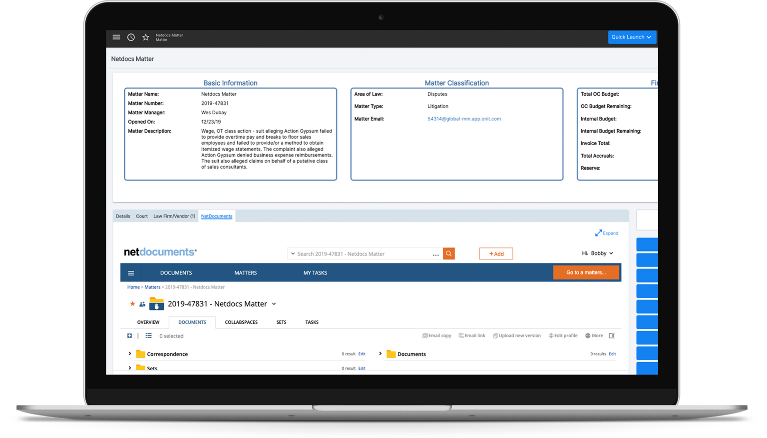 Matter Management Software For Legal Departments | Onit